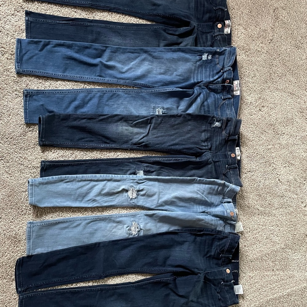 5 pair of Abercrombie kids jeans, size 9/10
